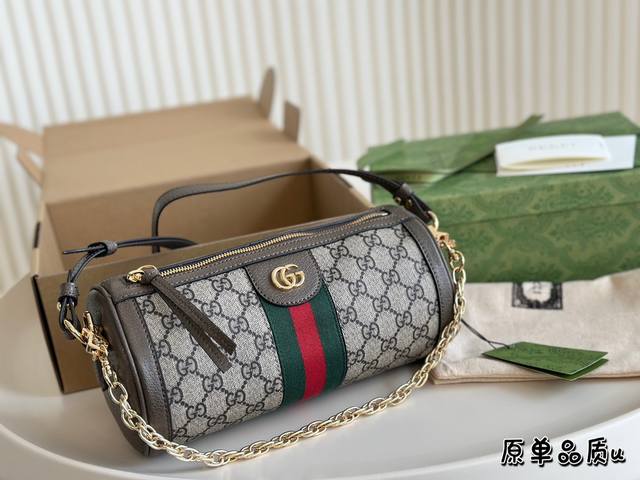 全套包装gucci“笔筒包”New小可爱上新啦喜欢圆筒包的小可爱看过来～24*12