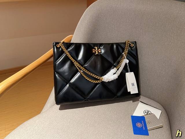 托里伯奇tb Tory Burch Kira2024新款菱格链条包托特包 尺寸38×27×12 礼盒包装