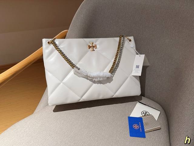 托里伯奇tb Tory Burch Kira2024新款菱格链条包托特包 尺寸38×27×12 礼盒包装