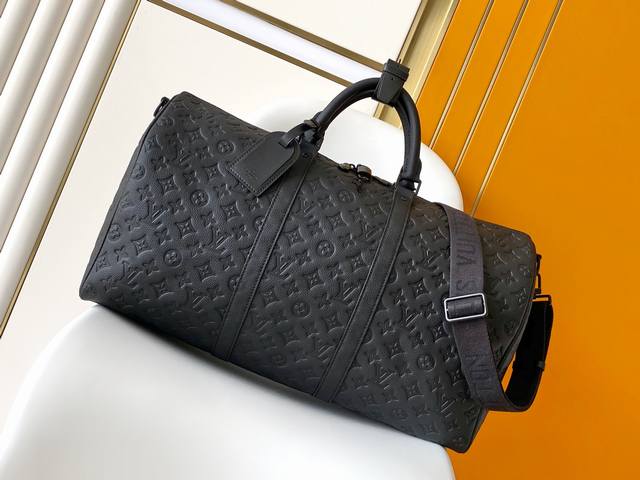 M44810新版本 动态芯片 顶级原单本款 Keepall Bandoulière 50 旅行袋为 Monogram Shadow 皮革铺陈全幅 Monogra - 点击图像关闭