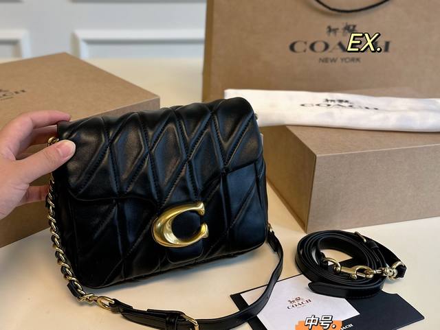 中号 折叠盒 Size：20×17中号 Coach蔻驰新款tabby链条斜挎包 9新款 入秋的第一个显眼包 简约高级，气质与优雅并存 实用性极强，容量很足 日常 - 点击图像关闭