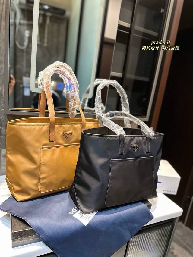 Prada 普拉达 Saffiano尼龙布购物袋 托特包 手提包 采用优质原厂降落伞布材质