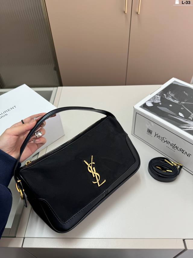 圣罗兰ysl Hobo 饭盒包 复古优雅 满满的高级感 大小适中 容量感人 L-33尺寸23.8.14折叠盒飞机盒