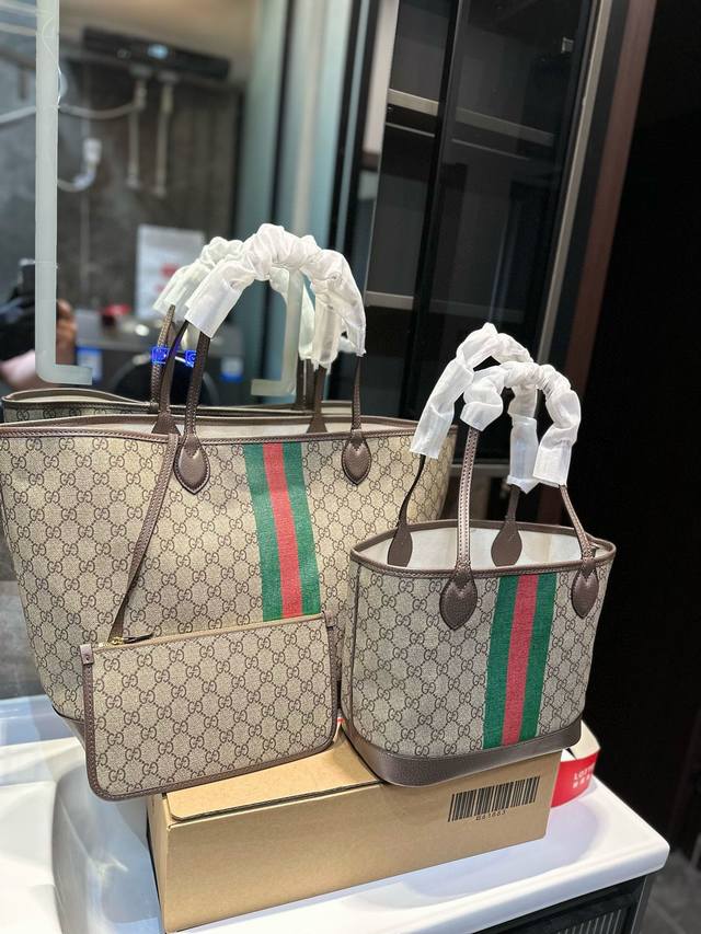 原单品质 配礼盒 Gucci 新品 Tote 菜篮子 购物袋手提托特斜挎单肩多用 定制面料logo五金原版一比一品质 炒鸡百搭实用的一款 喜欢的美妞赶快入手吧