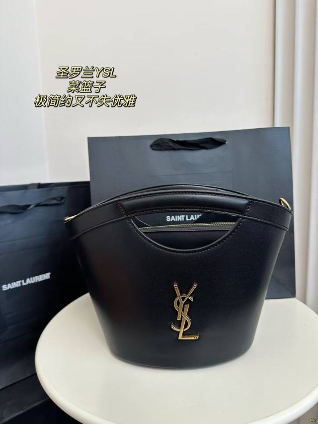 折叠盒 圣罗兰ysl Leather 新版菜篮子 托特包 这款现代单品可作为手提包携带，也可搭配可拆卸肩带肩背携带、设计个别款式小众设计风极简不失优雅又有特色。