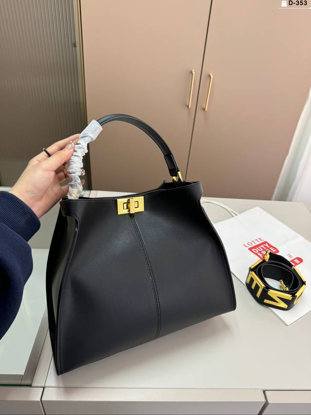 芬迪fendi Peekaboo小猫包 马克龙系列 字母肩带太高级～ 日常通勤简直绝配 D-353尺寸30.9.24