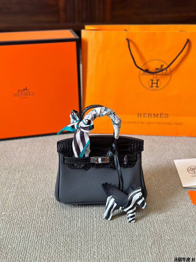 顶级原单 头层牛皮 顶级货 不是地产货 30Cm Mini Hermès 爱马仕 铂金包 高端质量 专柜最新款进口荔枝纹 明星同款 原版质量 ，Hermès每个