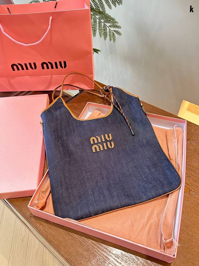 Miumiu Tote 7色 帆布 牛皮