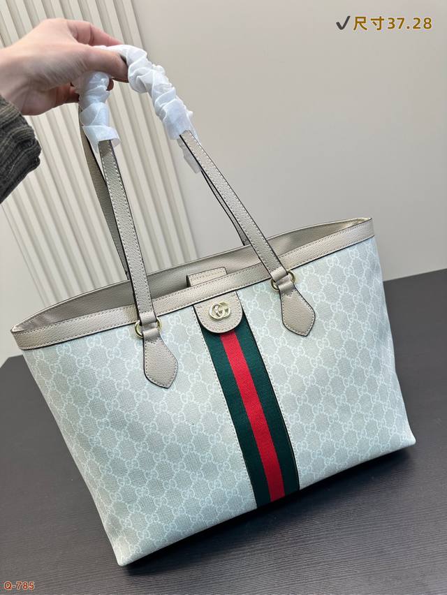 酷奇Gucci Ophidia 系列 Tote 中号Gg购物袋辦识度高 轻便百搭的入门款尺寸37.28