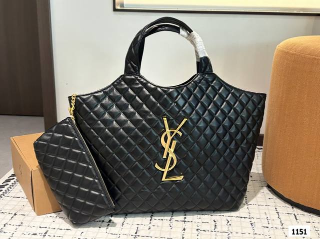 大标 Ysl Gaby绗缝纹路购物袋 大Tote感觉太温柔了简直 随意搭配都出彩#Ysi 35 43