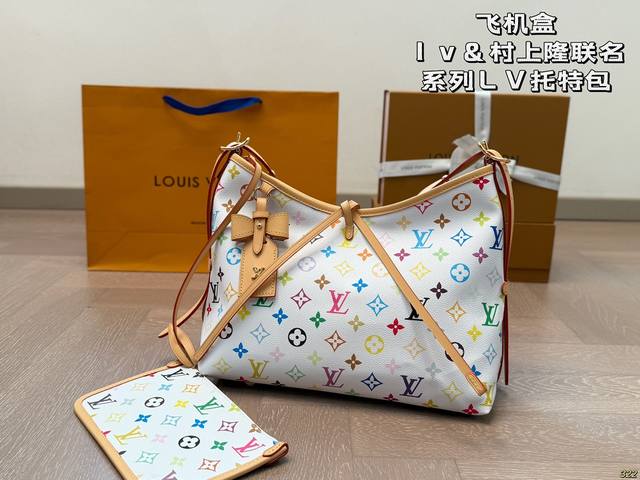 飞机盒 Lv&村上隆联名系列 Lv托特包Carryall 背上秒变气质女神 容量杠杠的 日常出街完全拿捏！ 时尚又不失优雅。 尺寸：29 24