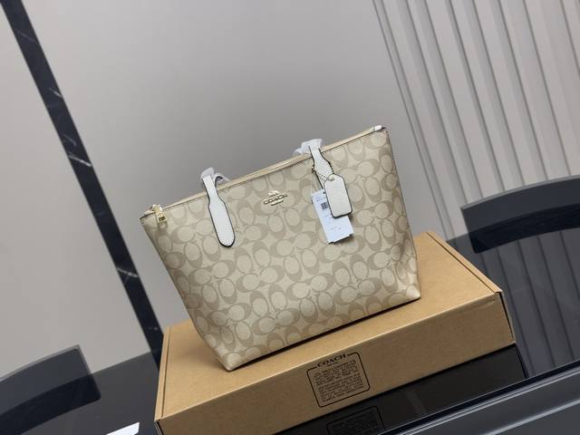 配飞机盒 蔻驰Coach Zip托特包 拉链 尺寸:37.24Cm