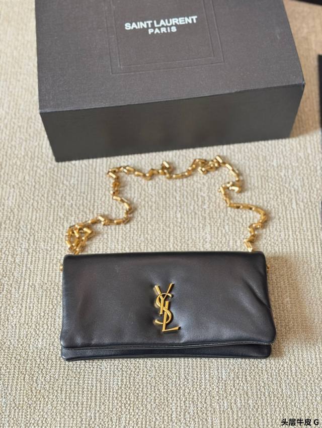 头层牛皮 Ysl 链条包 Kate Chain And Tassel Bag In Textured Leather 最新最佳最实用的尺寸28Cm！这个系列最核