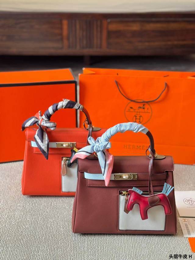 头层牛皮 Hermes 愛仕 Kelly25 Colormatic 口袋包 顶级货 不是地产货 40Cm HermèS 爱马仕 铂金包 高端质量 专柜最新款进口